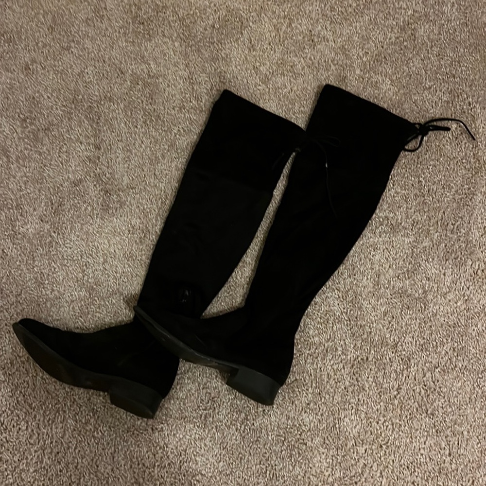 Black over-the-knee boots
